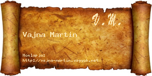 Vajna Martin névjegykártya